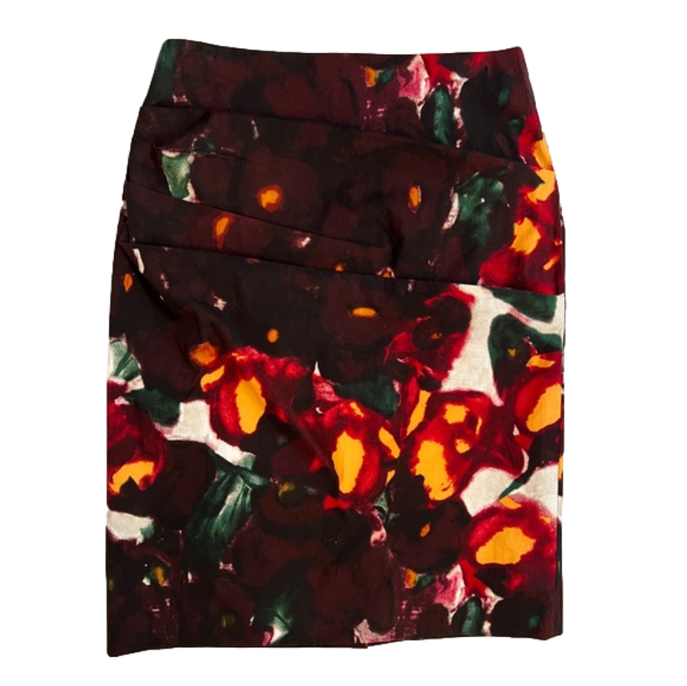 Samantha Sung STUNNING horizontal pleat pencil skirt, size 4, EUC